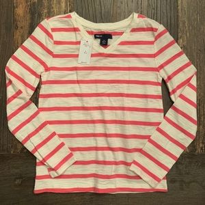 GAP Pink/White long sleeve t-shirt TAGS STILL ON!